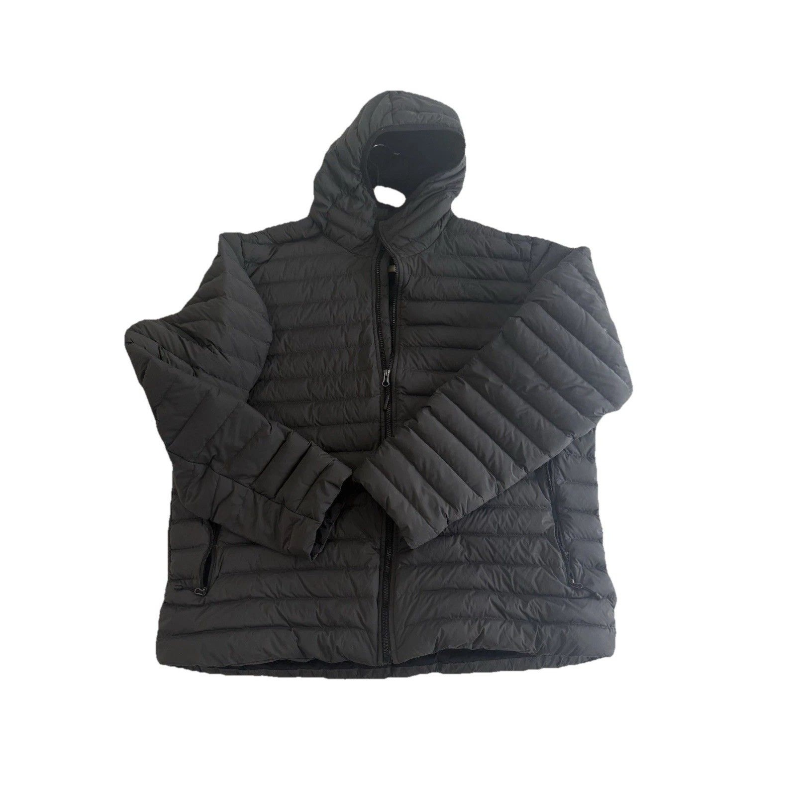 The North Face Xxl Men's Stretch Hoodie Dark Gray Black Goose Down Jacket Coat